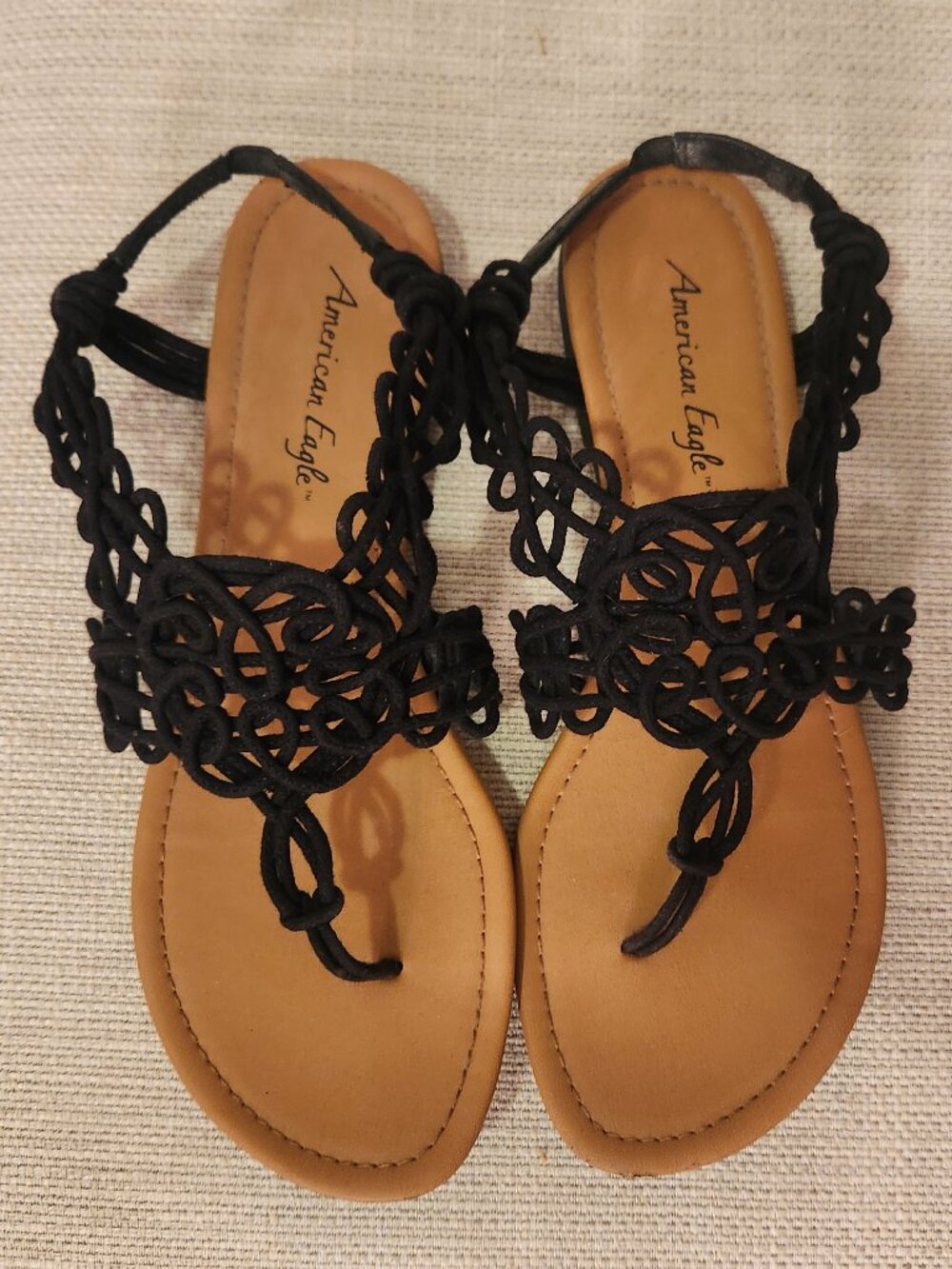 American Eagle Black Slingback Flip Flops - Women's Size 10